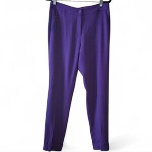 Etro Cuffed Trousers Dress Pants In Purple Size 4